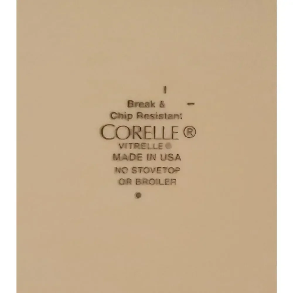Corelle by Corning TWILIGHT GROVE Set of 4 Square Dinner Plates 10.5